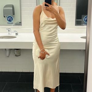 Cream Silk Dress